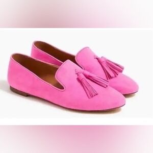 J Crew Pink Tassel Loafers